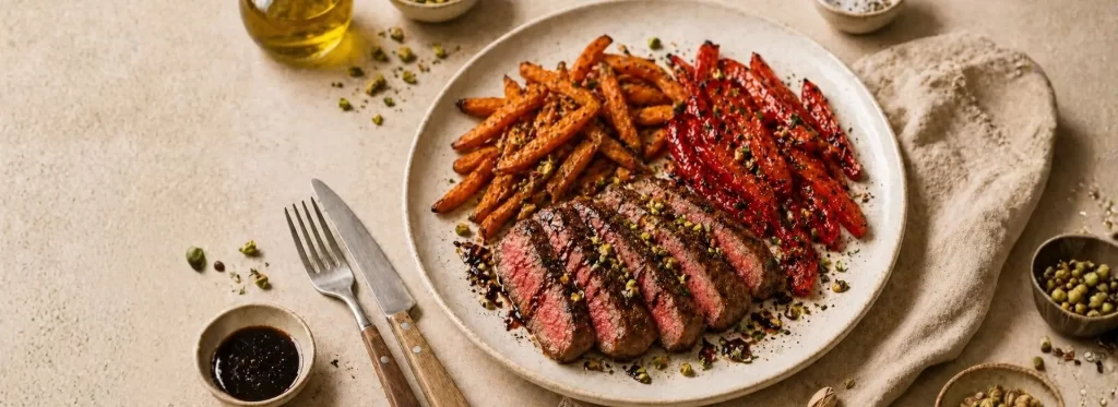 lidl koken met aanbiedingen steak met zoete aardappel recept